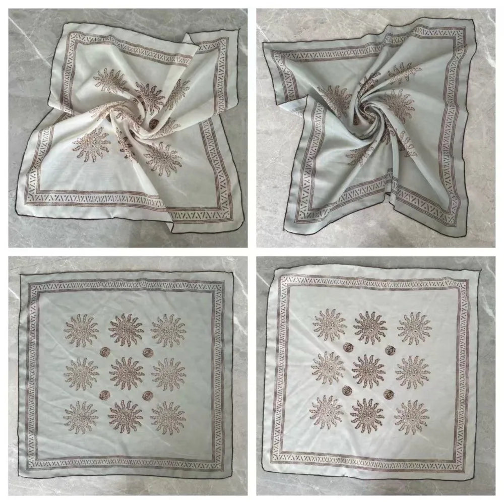 Y2K Floral Cotton Square Hair Scarf – Bandana Headwrap Hair Scarf Bandana Axl