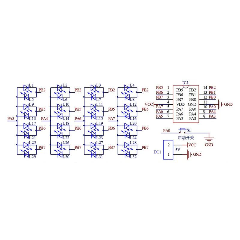 32 LED Heart-Shaped DIY Electronic Kit – SMD Flashing Light DIY Electronic Kit Axl