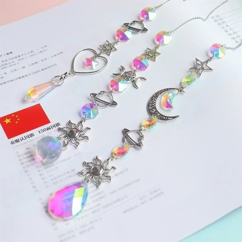 Crystal Wind Chime Sun Catcher – Rainbow Prism Hanging Decor Crystal Wind Chime Axl