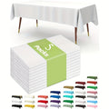 Large Disposable PEVA Tablecloth 54×108" – Party & Events Disposable Tablecloth Axl White 5pcs