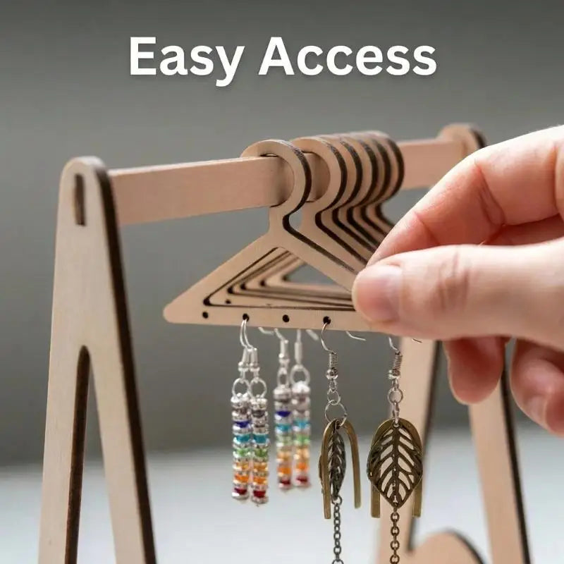 Mini Wooden Hanging Earring Display Stand & Organizer Rack Earring Display Stand Axl
