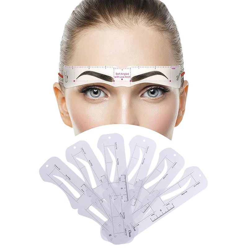 6-Piece Reusable Eyebrow Stencil Kit – Shaper & Template Set Eyebrow Stencil Kit Axl
