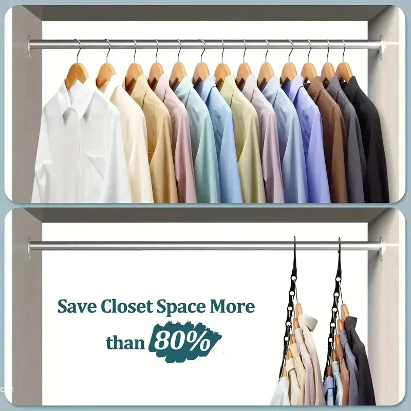 Space Saving Magic Hangers – 10/5 Pc Plastic Closet Organizer Closet Organizer Hangers Axl
