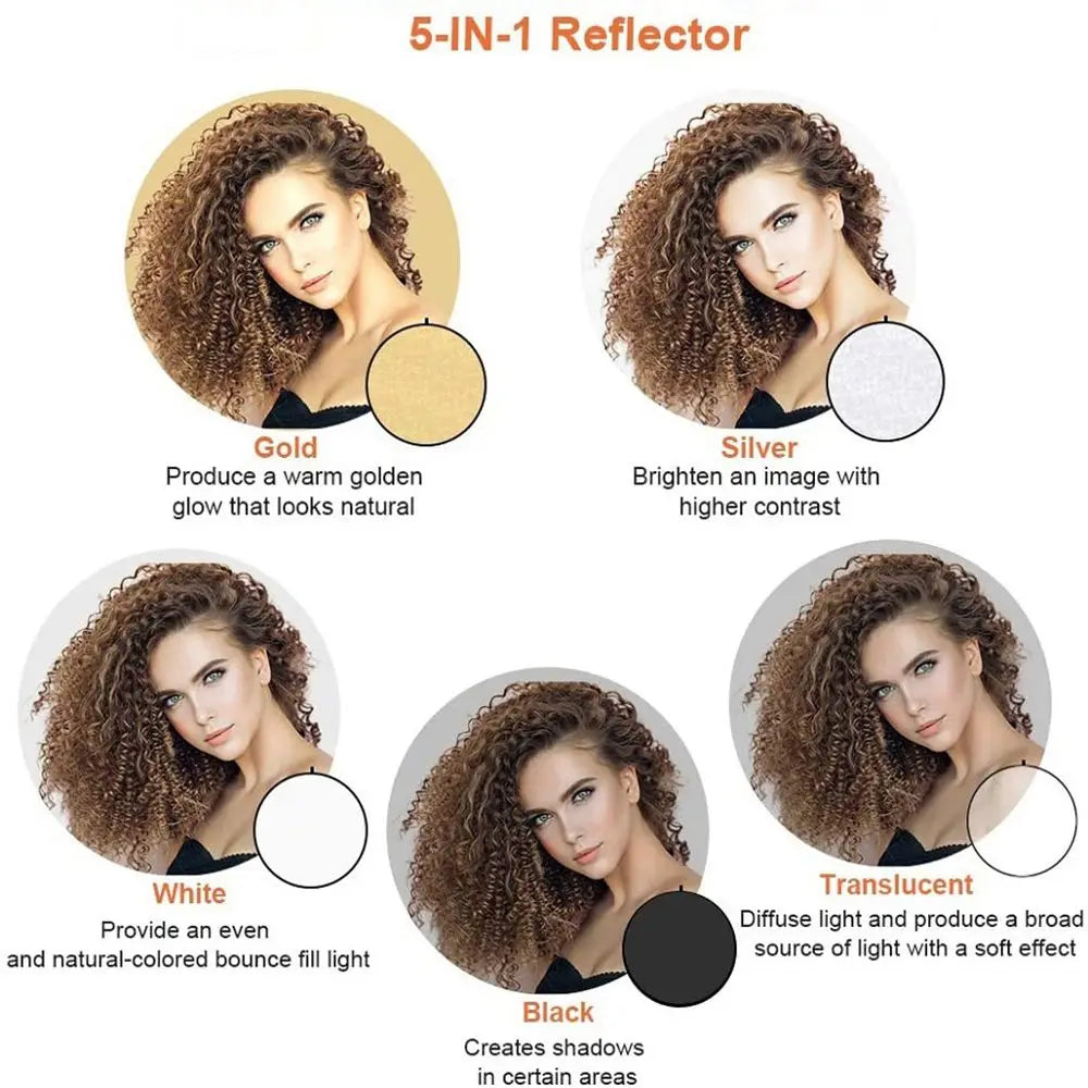 80cm 5-in-1 Collapsible Photography Reflector + Carry Bag Photography Reflector Axl