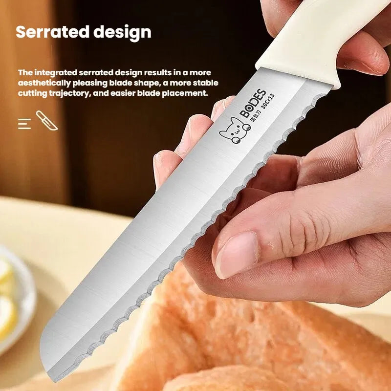 Serrated Bread Knife – 3CR13 Steel Cake & Pastry Slicer Serrated Bread Knife Axl