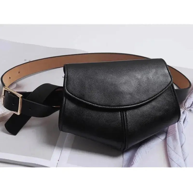 Women's Mini Snake Print Waist Bag – Faux Leather Belt Saddle Bag Belt Bag Axl 1
