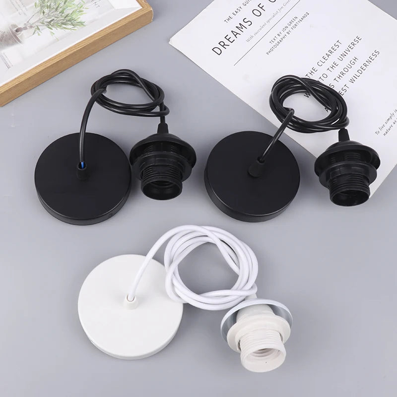 Retro E27 Pendant Lamp Holder Socket with 1m/1.5m Hanging Wire Pendant Lamp Holder Axl