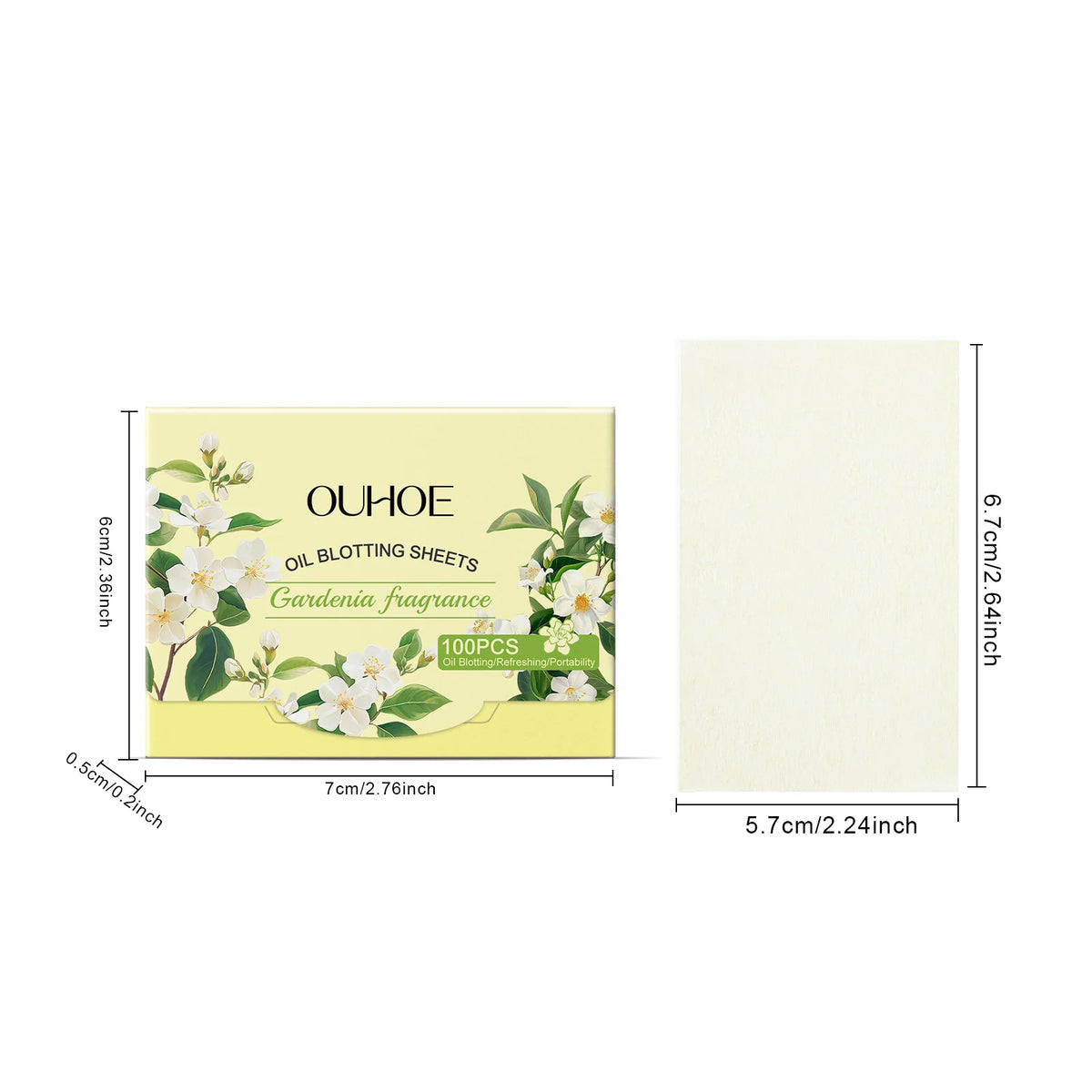 100-Pack Facial Oil Blotting Sheets – Matte Skin Control Facial Blotting Sheets Axl Gardenia Fragrance 12g