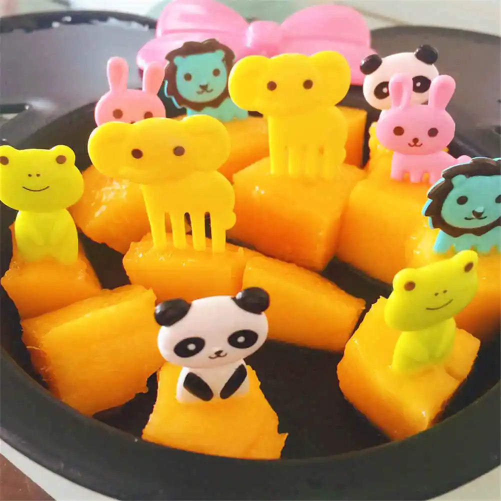 10-Piece Kids Animal Cartoon Fruit Picks – Bento Lunch Decor Bento Food Picks Axl