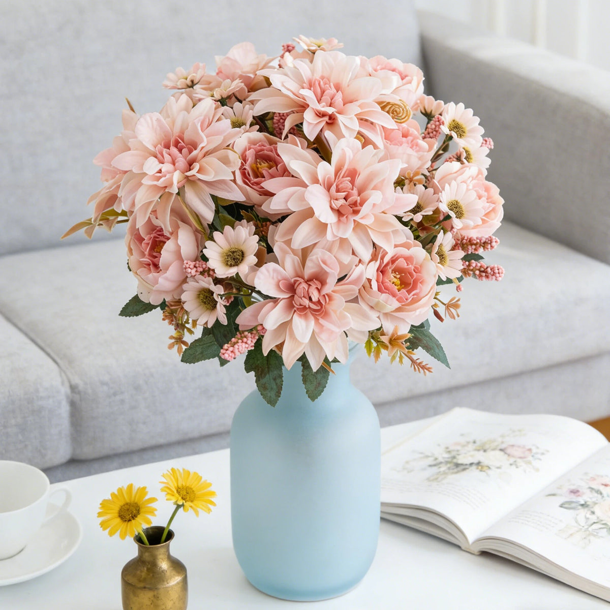 Silk Dahlia Rose Artificial Flowers – Wedding & Home Decor Artificial Silk Flowers Axl
