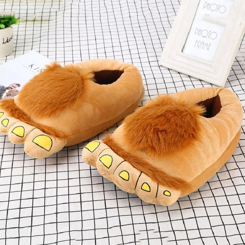 Lorilury Fuzzy Animal Slippers – Novelty Paw & Bigfoot Slides Novelty Indoor Slippers Axl WD-143 Khaki 39 China Mainland