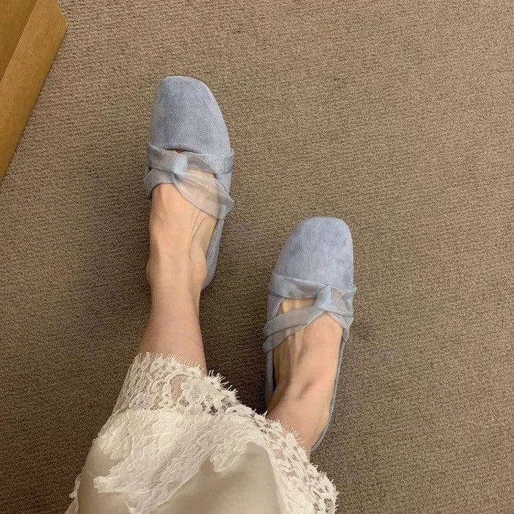 Women's Bow Tie Mary Jane Flats – PU Leather Slip-On Loafers Mary Jane Flats Axl Blue 39