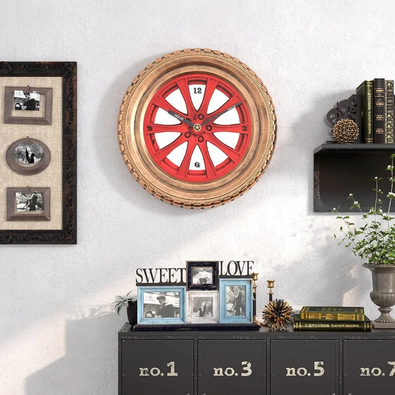 Creative Tire Wall Clock – Silent Quartz Modern Home Décor Wall Clock Axl