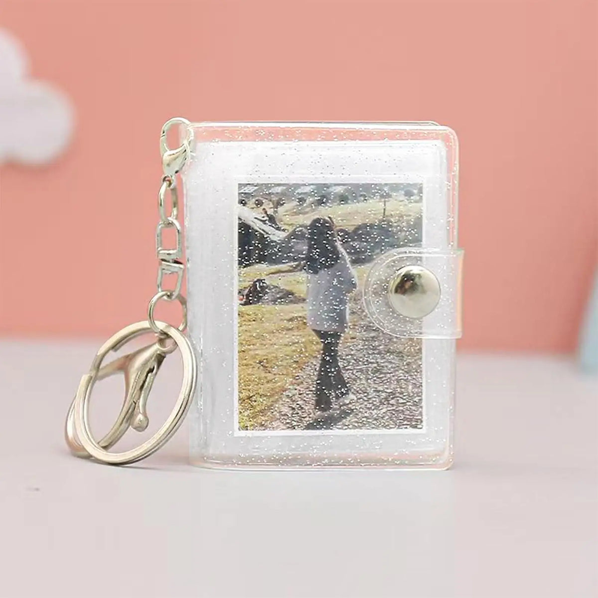 Mini 2" Photo Album Keychain – 24-Pocket ID Photo Holder Photo Album Keychain Axl