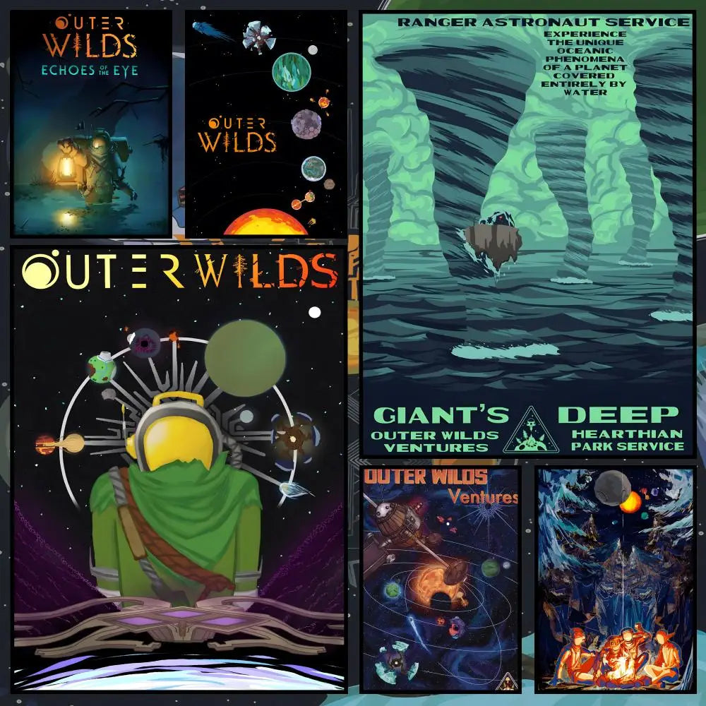 Outer Wilds Poster – Waterproof Peel-and-Stick PVC HD Wall Art Wall Poster Axl