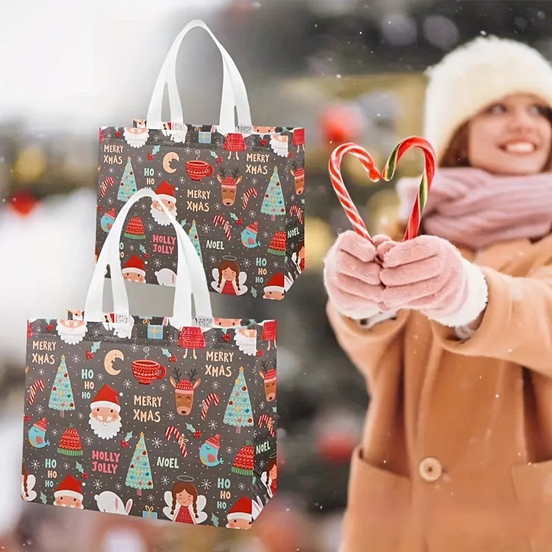 Large Reusable Christmas Gift Bags – Santa, Tree & Snowman Christmas Gift Bags Axl