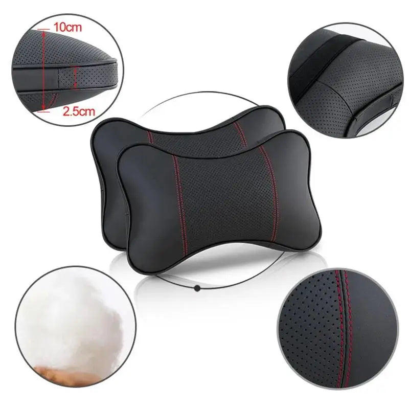 Car Neck Headrest & Lumbar Support Pillow Set – 2 Piece Car Seat Pillow Set Axl