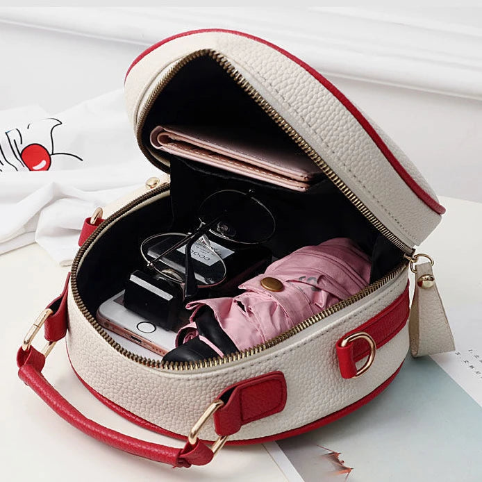 Litchi Mini Backpack – Women's PU Leather Crossbody Shoulder Bag Mini Backpack Axl
