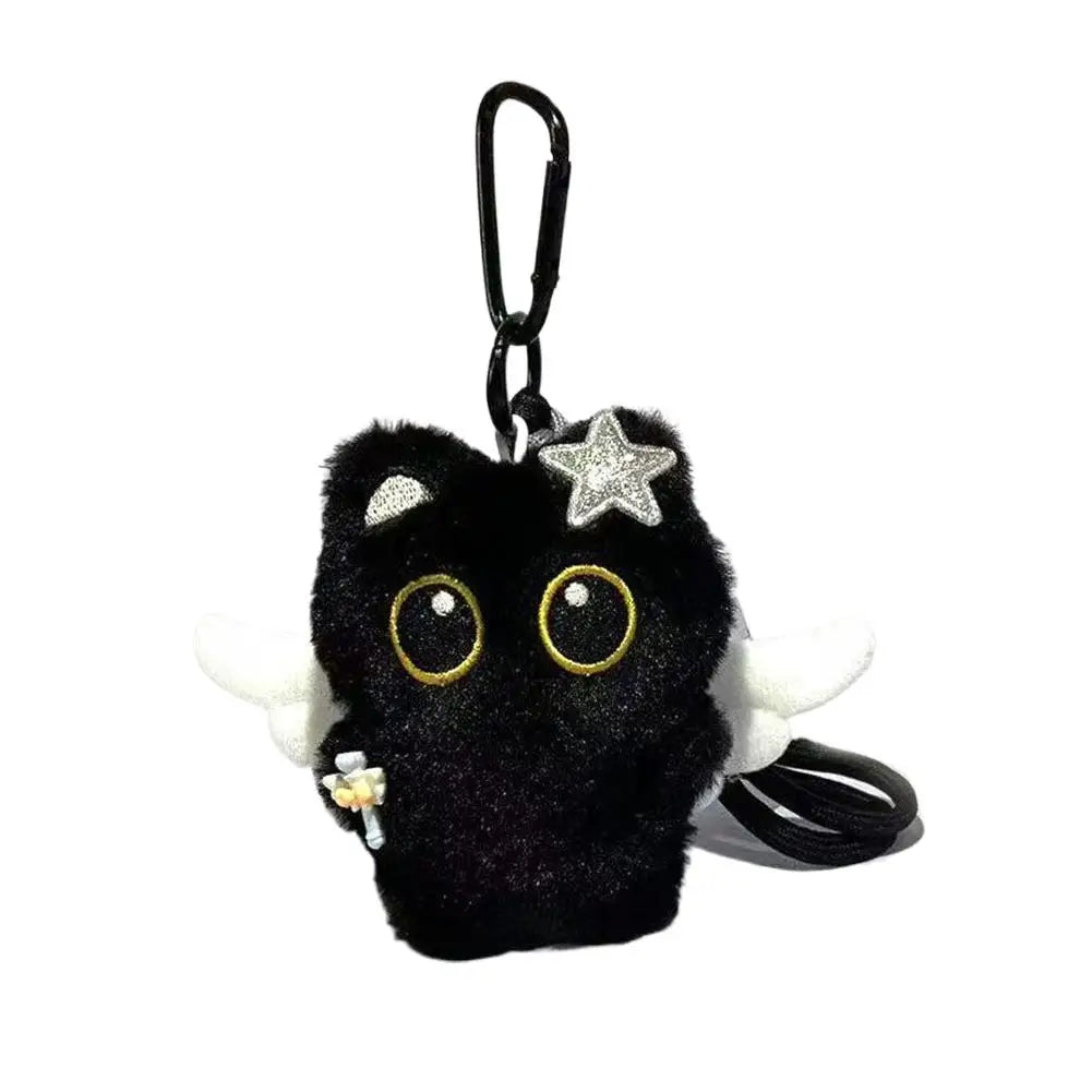Plush Black Cat Keychain – Cute Bag Charm & Car Keyring Gift Plush Keychain Charm Axl B