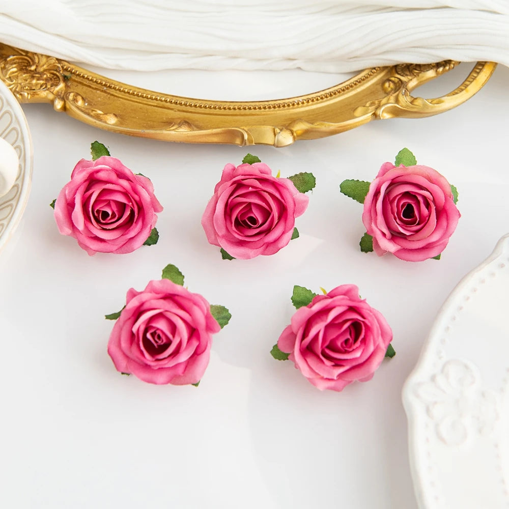 Silk Rose Heads for Weddings, Wreaths & DIY Crafts – 20/40 Pcs Artificial Silk Flowers Axl Rose Red 40 pcs