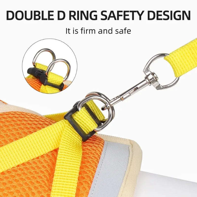 Vest Style Pet Harness & Leash Set – Reflective Mesh, Escape-Proof Pet Harness Set Axl