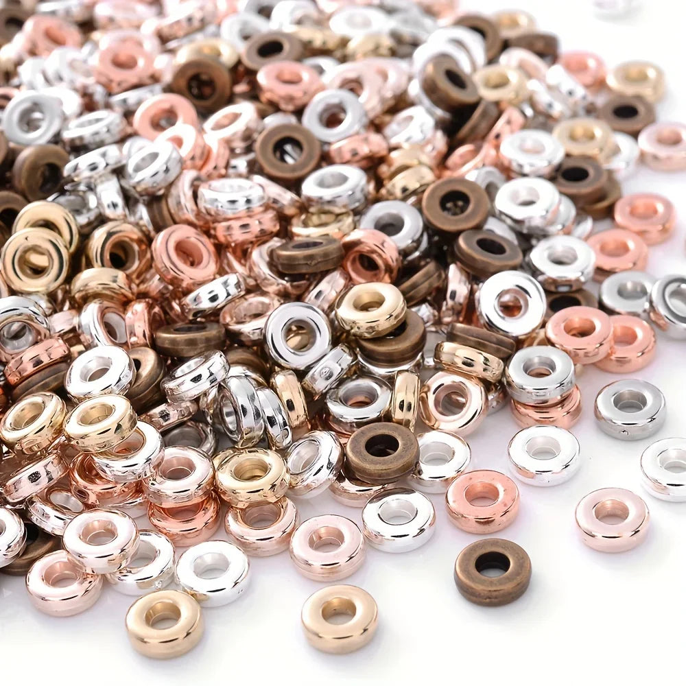 Flat Round Plastic Beads – DIY Bracelets, Necklaces & Earrings Jewelry Making Beads Axl
