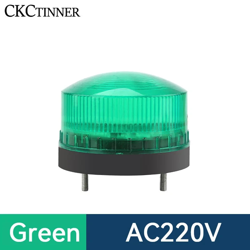 LED Strobe Warning Light 12V 24V 220V with Buzzer – LED-3071J Strobe Warning Light Axl Green AC220V