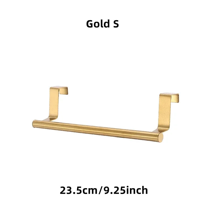 Over Door Towel Rack – Stainless Steel Hanging Bar Holder Over Door Towel Rack Axl K1-Gold S XL