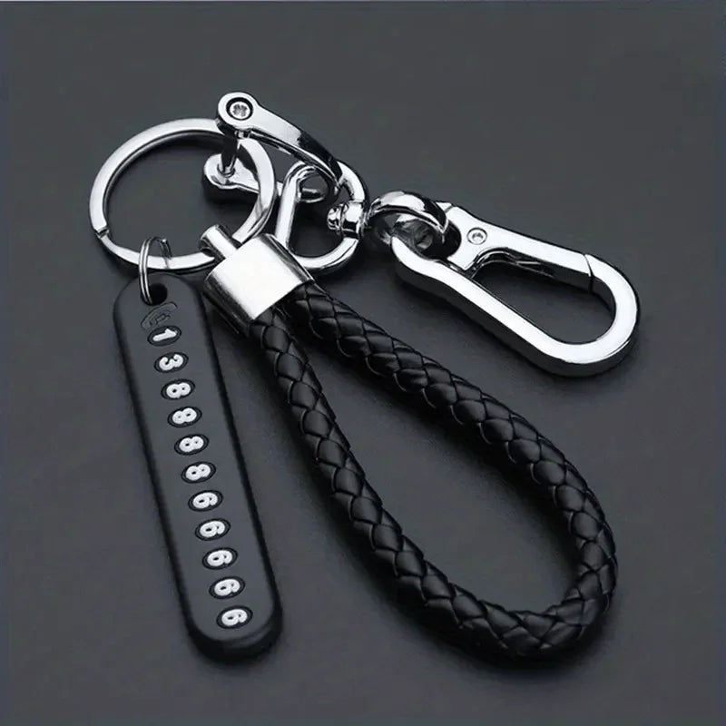 5-Pack Anti-Loss Car Keychain with Phone Number Tag Anti-Loss Keychain Axl
