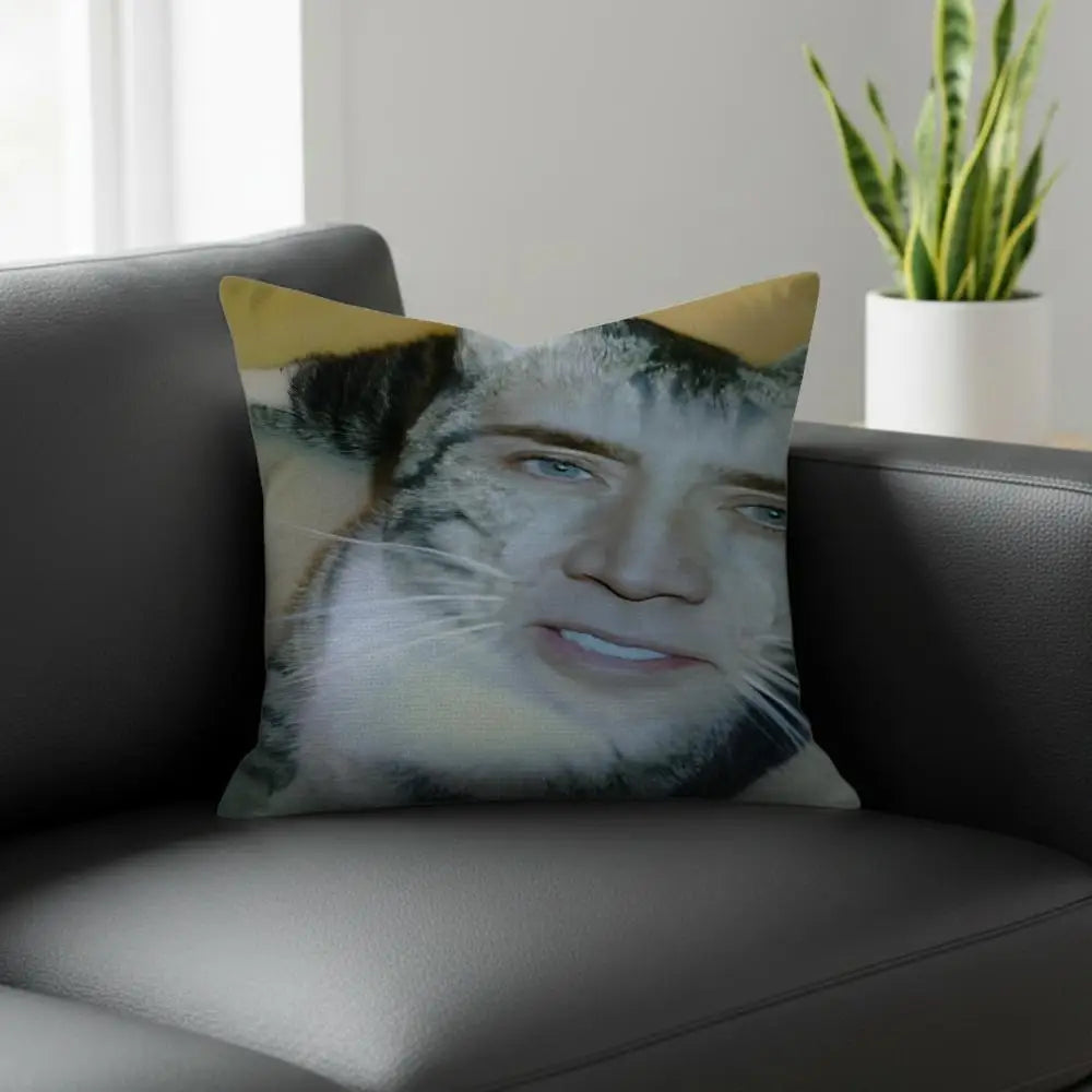 Nicolas Cage Linen Cushion Cover | Novelty Pillow Case Decor Novelty Cushion Cover Axl White7 30X30cm