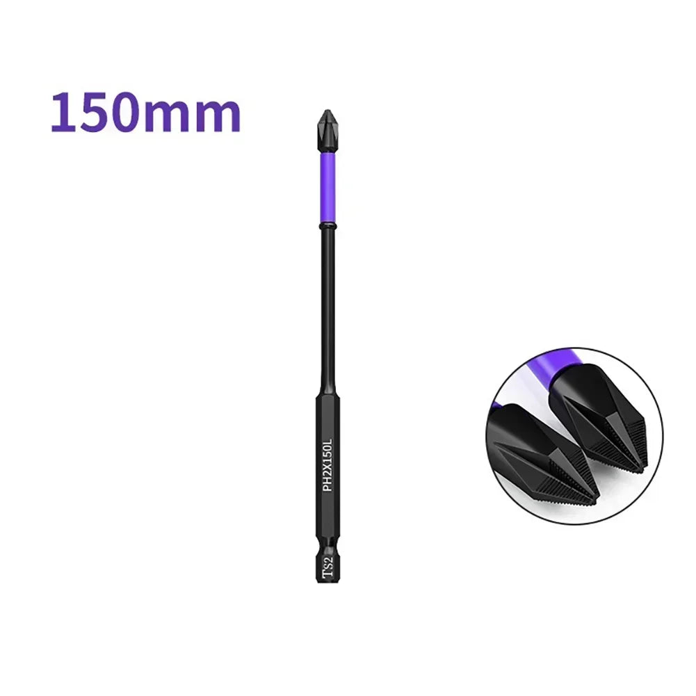 PH2 Magnetic Screwdriver Bit – Non-Slip Alloy Steel 25–150mm Screwdriver Bit Axl 150mm China Mainland