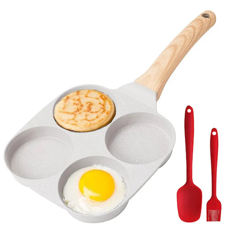 4-Cup Nonstick Granite Egg Pan – Omelette & Pancake Skillet Nonstick Egg Pan Axl