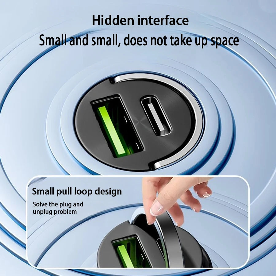 Mini Car Charger QC3.0 & PD USB-C Fast Charging | iPhone & Android Car Charger Adapter Axl