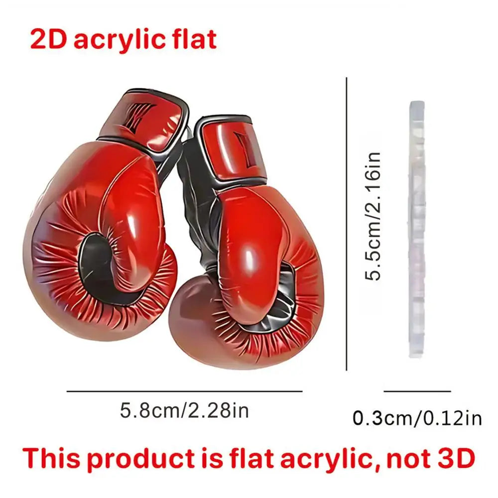 2D Acrylic Boxing Gloves Keychain | Bag Charm & Backpack Tag Acrylic Keychain Charm Axl single attribute