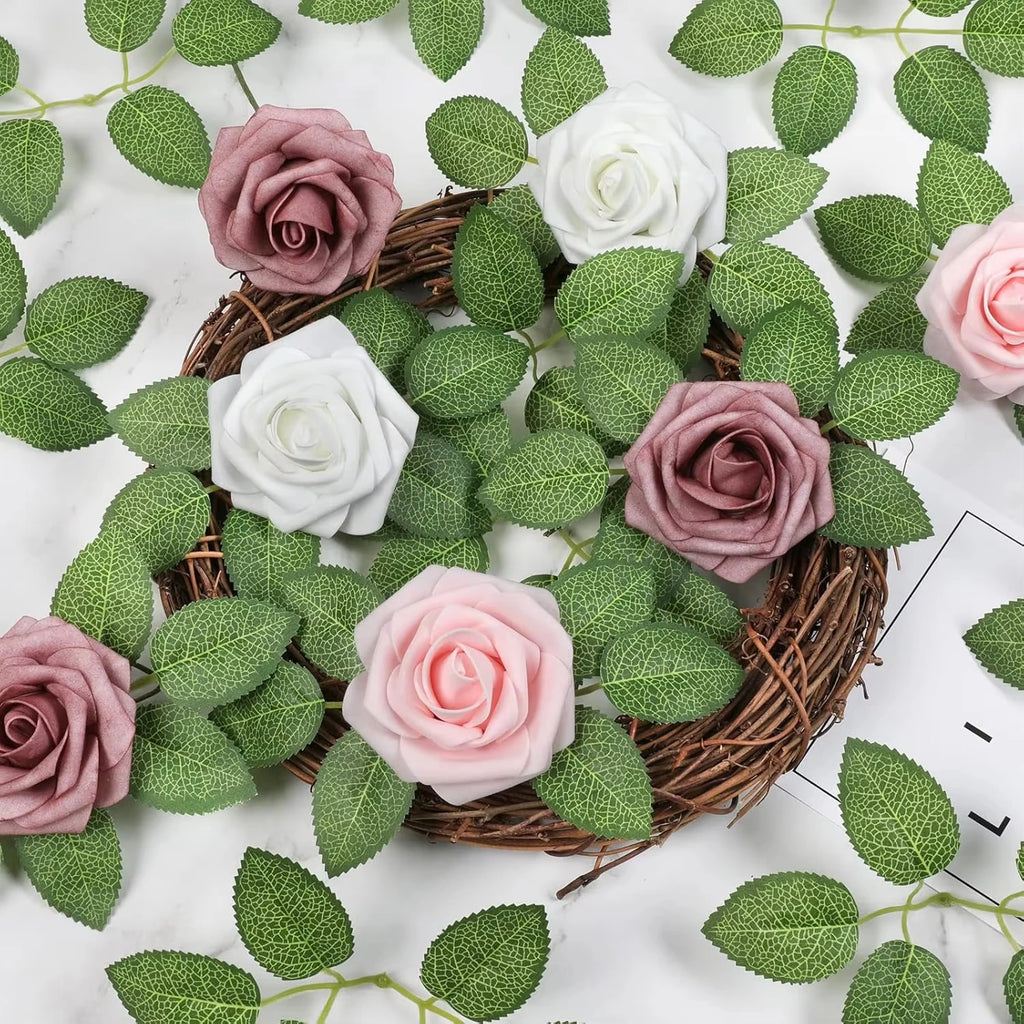 Artificial Silk Rose Leaves for Wedding, DIY & Home Decor Artificial Silk Leaves Axl