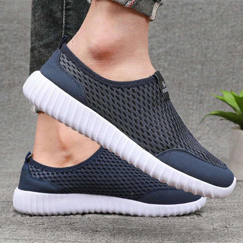 Men's Breathable Mesh Slip-On Sneakers | Lightweight Walking Shoes Mesh Walking Sneakers Axl