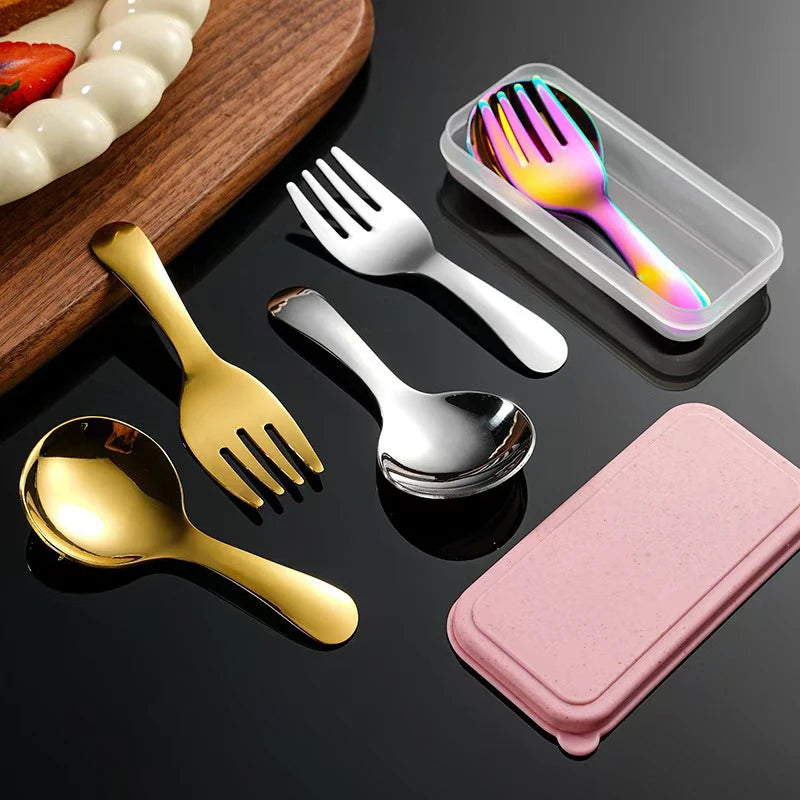 Mini Stainless Steel Spoon & Fork Set – Portable Camping Cutlery Portable Cutlery Set Axl