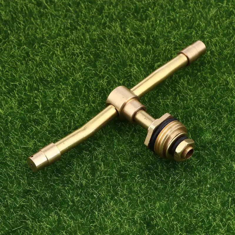 2-Arm Rotating Brass Garden Sprinkler – 360° Auto Watering Garden Sprinkler Axl