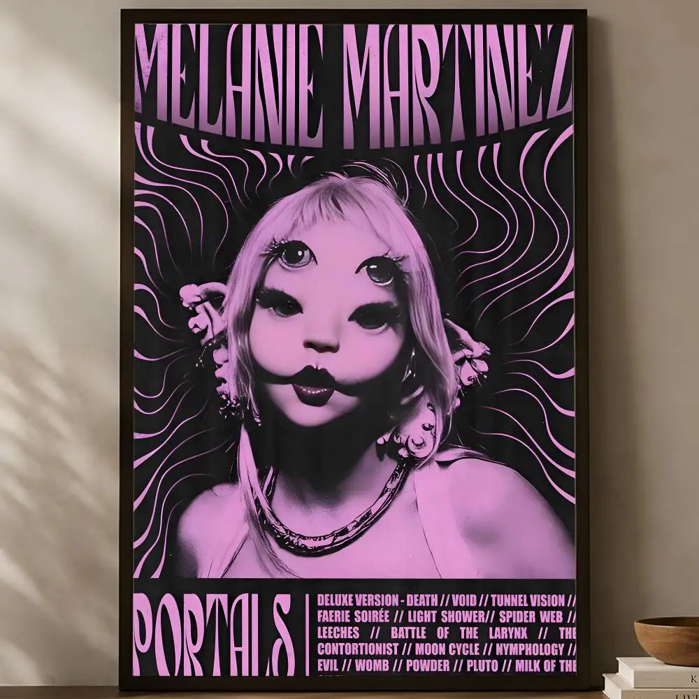Melanie Martinez HD PVC Wall Poster – Self-Stick Waterproof Decor Wall Art Poster Axl White01 50X70cmNoframe