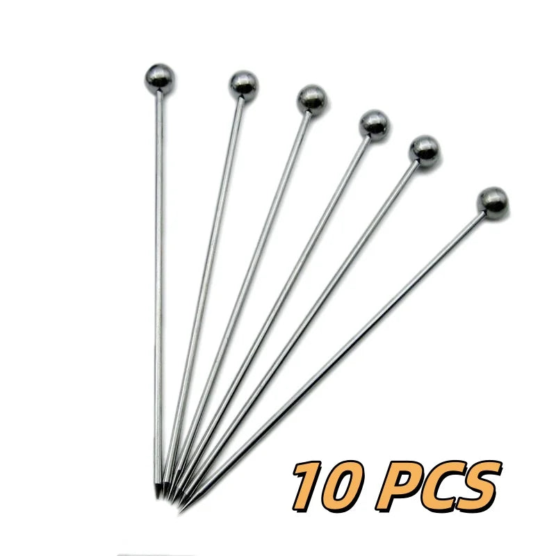Stainless Steel Cocktail Picks – Martini & Fruit Picks 10/50/100 Pcs Cocktail Picks Axl 10 PCS