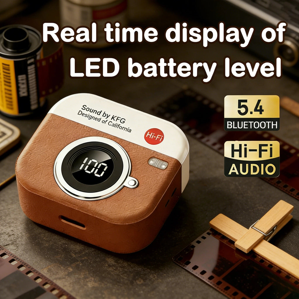 Q86 TWS Bluetooth Earbuds – Retro Camera Style Wireless Wireless Earbuds Axl