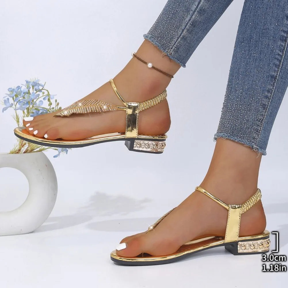 Women's Rhinestone Slip-On Sandals – Lightweight & Stylish Women's Sandals Axl