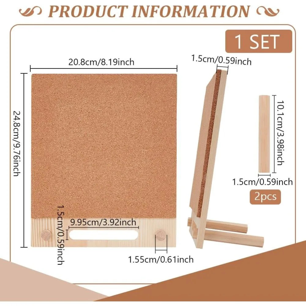 Cork Pin Board Display Stand – Brooch & Pin Organizer Cork Display Board Axl