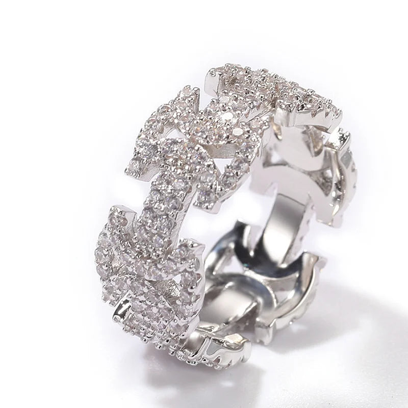 Huitan Women's Cubic Zirconia Pave Wedding Band Ring Fashion Ring Axl Q703 9