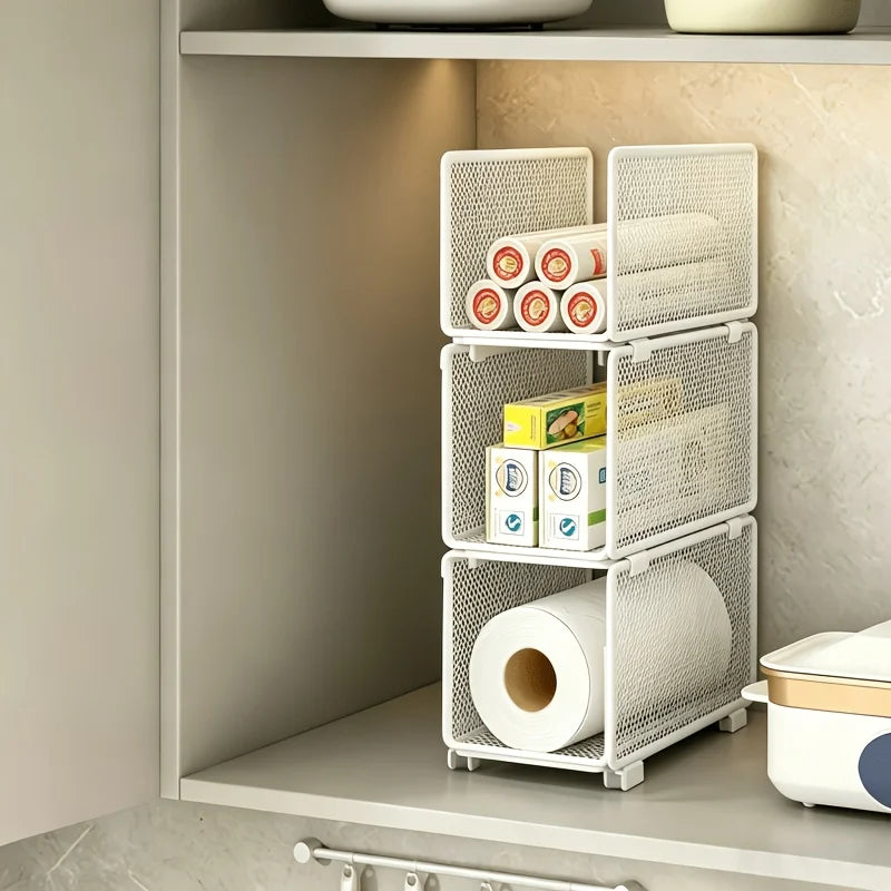 Stackable Kitchen Storage Baskets – Cabinet & Spice Organizer Kitchen Storage Baskets Axl