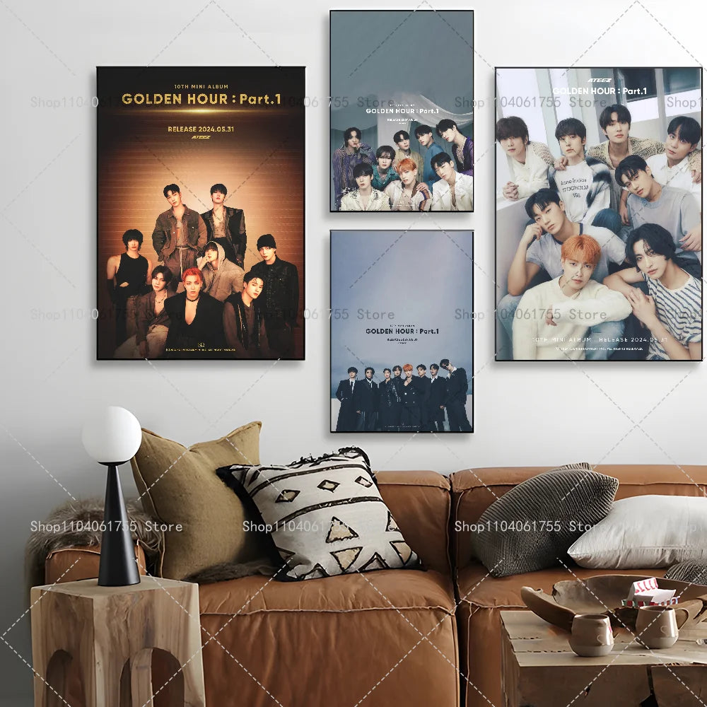 ATEEZ Wall Poster – Self-Adhesive Waterproof Art Sticker Decor Wall Art Poster Axl