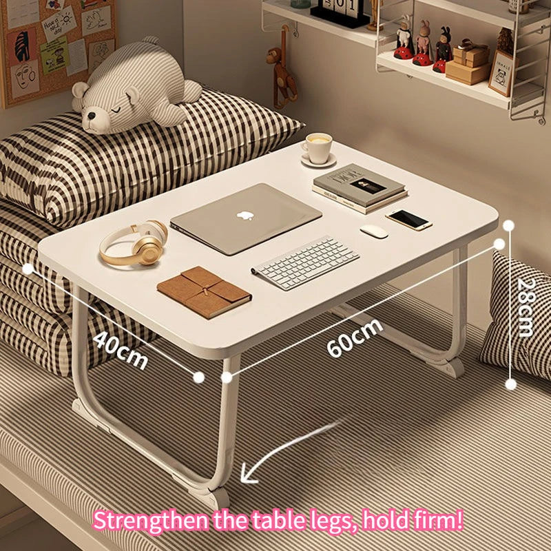 Foldable Bedside Laptop Table – Portable Desk for Dorm & Home Foldable Laptop Desk Axl white-60cm