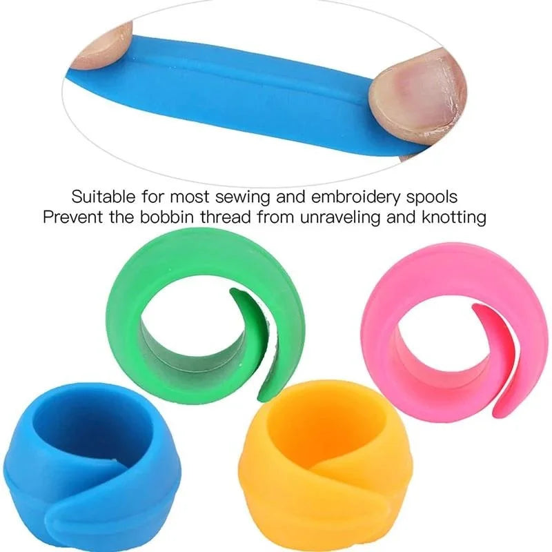 20-Pack Silicone Thread Spool Huggers & Bobbin Clamp Holders Sewing Accessories Axl