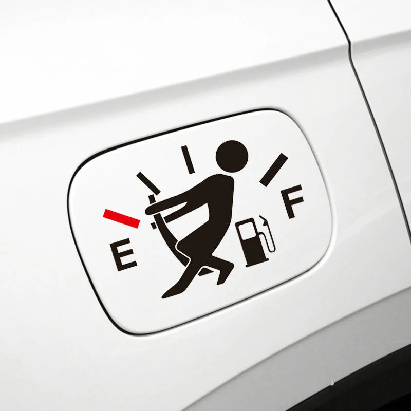 Funny Fuel Gauge Empty Car Sticker – Waterproof PET Decal Car Decal Sticker Axl