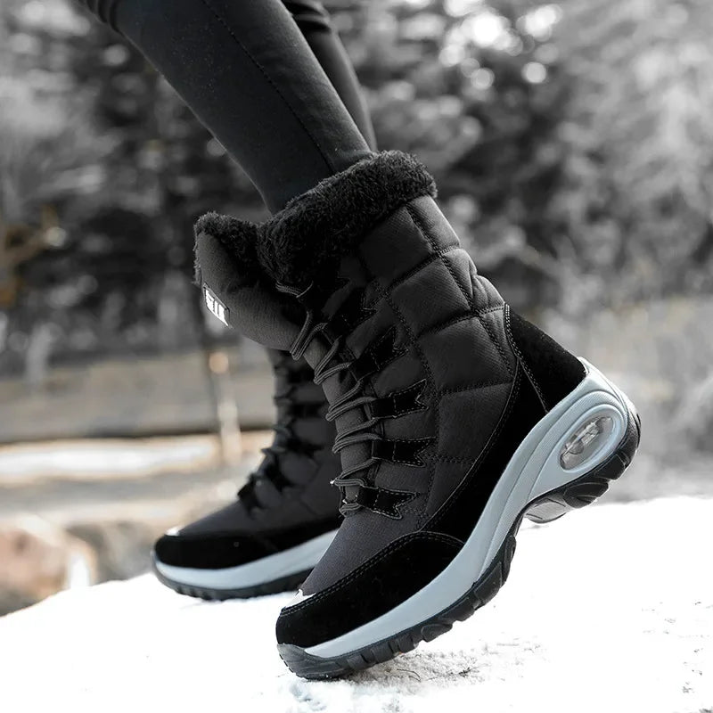 Women's Waterproof Platform Snow Boots – Warm Fur Ankle Boot Women's Snow Boots Axl